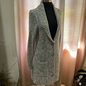Long cardigan multicolor w sparkles